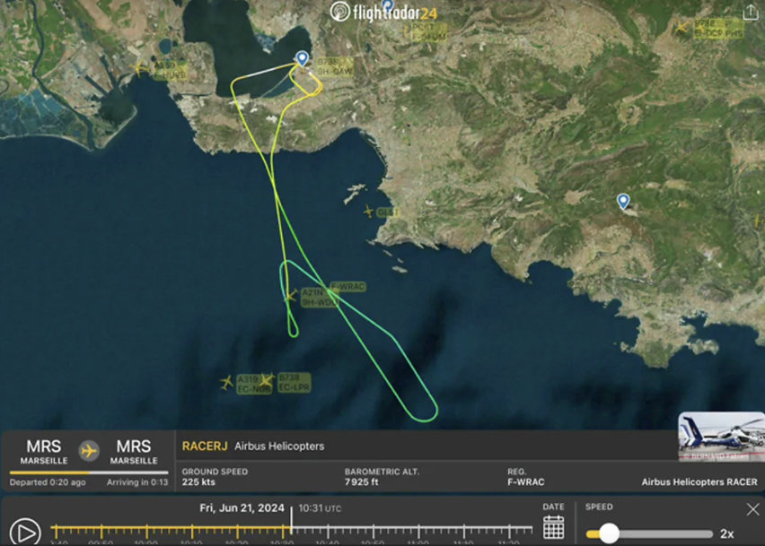 AIRBUS RACER SPEEDS PAST 400 KM/H